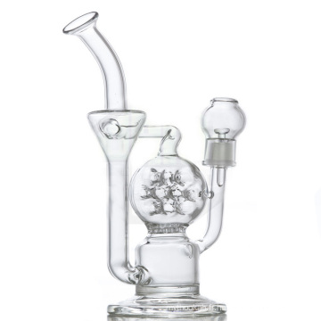 Pipe d&#39;eau suisse Perc Recycler pour fumée avec nid d&#39;abeille (ES-GB-082)